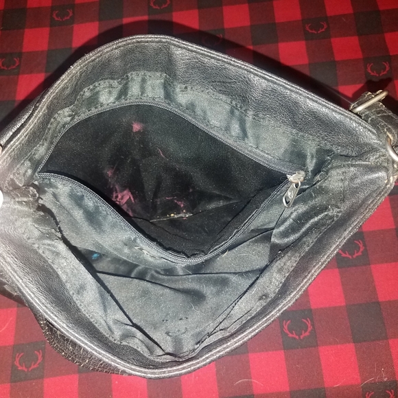 Volcom Small Black Distressed Crossbody Purse Bag - Picture 7 of 9